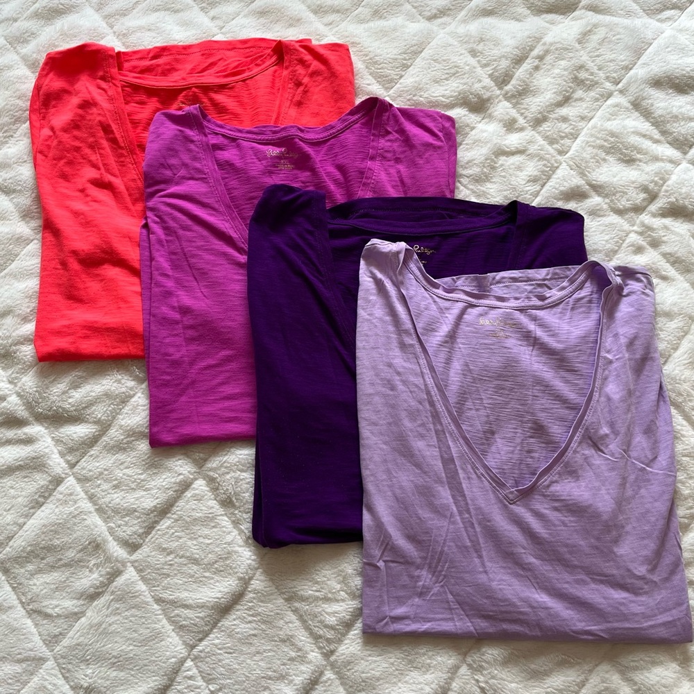Four Lilly Pulitzer Etta V Neck Tops